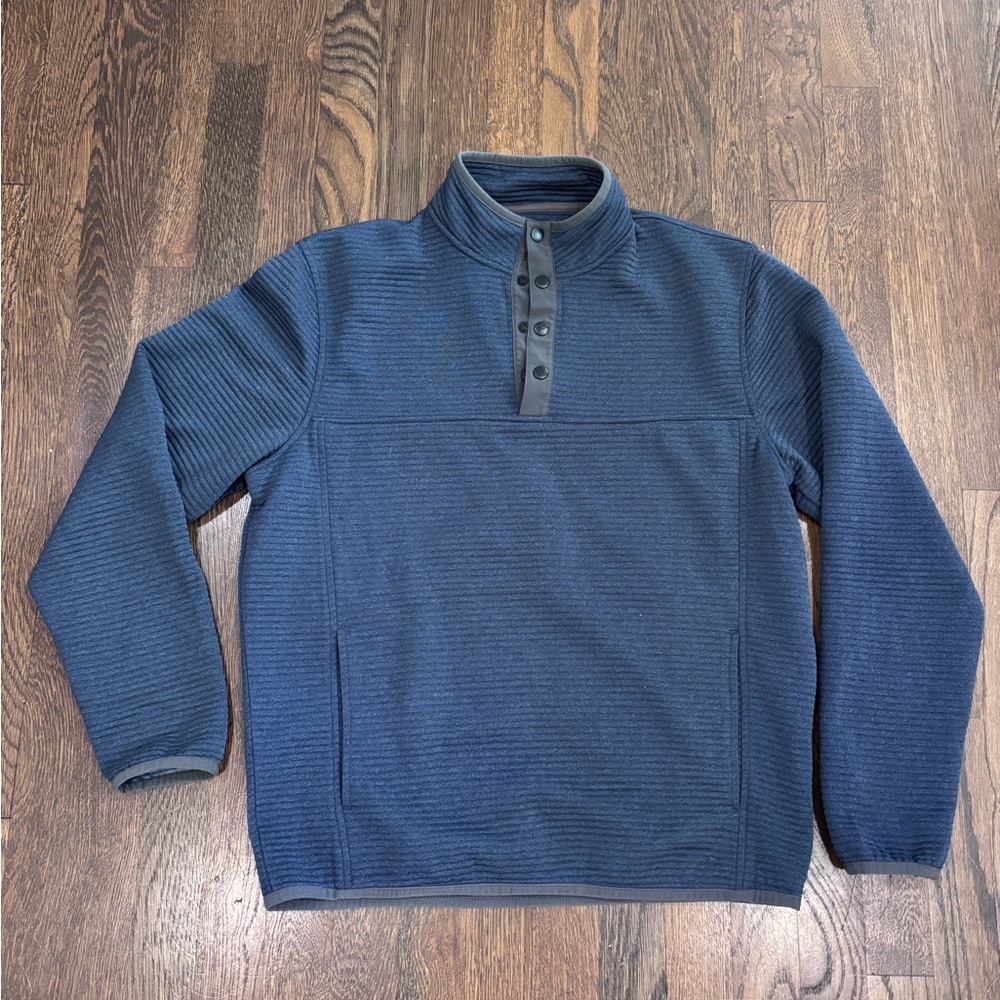 Johnnie-O blue ribbed men’s pullover size medium